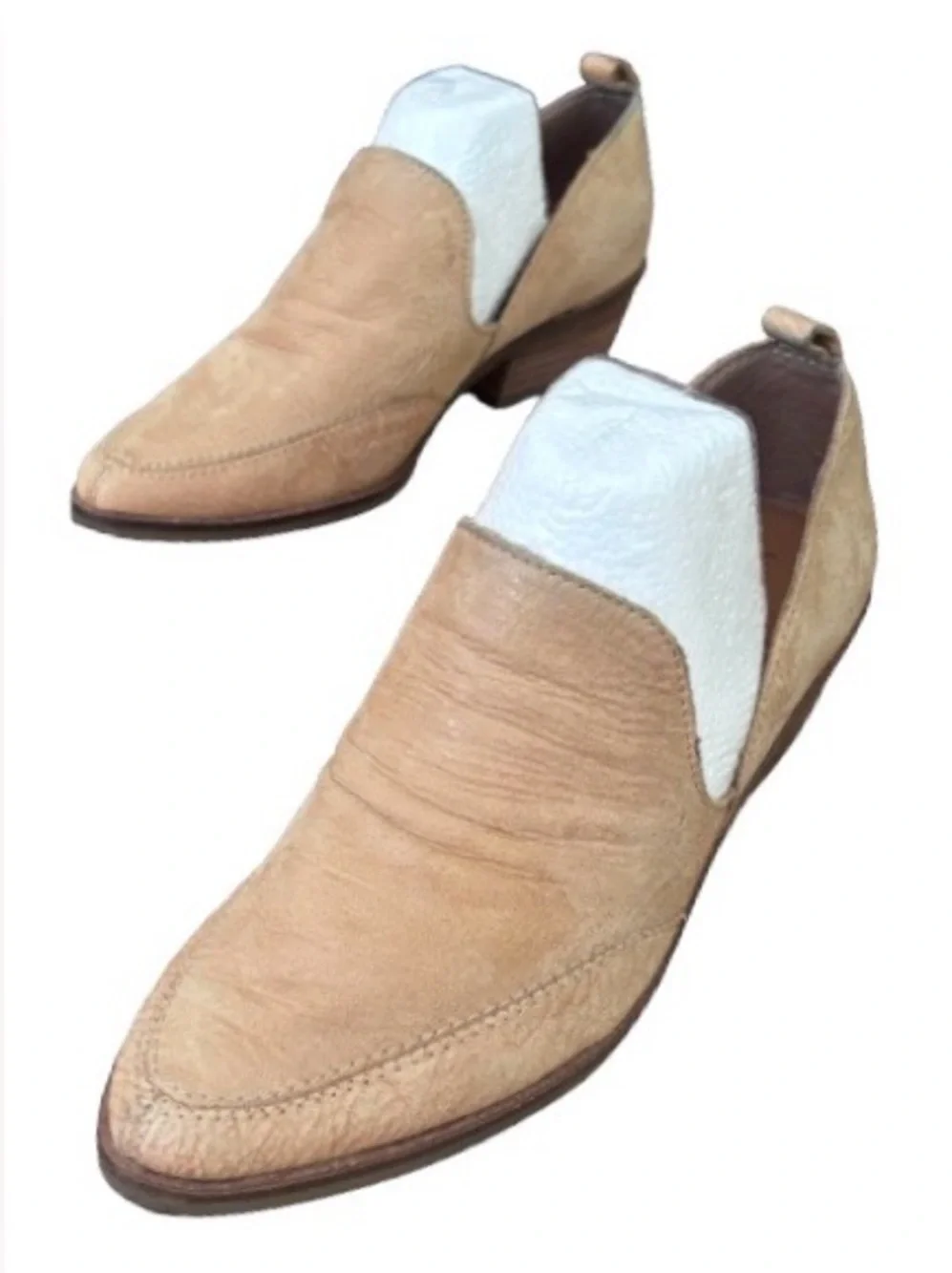 Lucky Brand Mahzan Dune ankl bootie w blk heel SZ 6 coastal Cowgirl